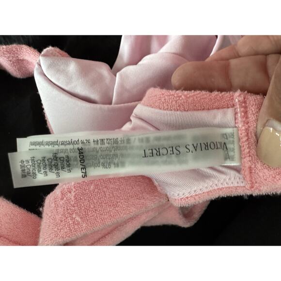 6 for $20 Victoria Secret Swim 2 piece Terry Pink High Waist Under Wire 34DD M - Picture 11 of 11